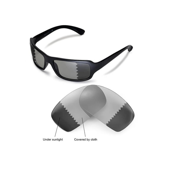 Walleva Transition/Photochromic Polarized Replacement Lenses for Ray-Ban RB4075 61mm Sunglasses