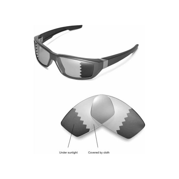 Walleva Transition/Photochromic Polarized Replacement Lenses for Spy Optic Dirty MO Sunglasses