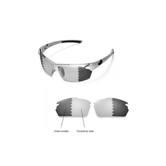 Walleva Transition/Photochromic Polarized Replacement Lenses for TIFOSI Jet Sunglasses