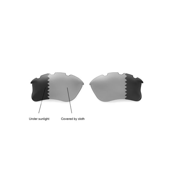 Walleva Transition/Photochromic Polarized Vented Replacement Lenses for Oakley Flak Jacket XLJ Sunglasses
