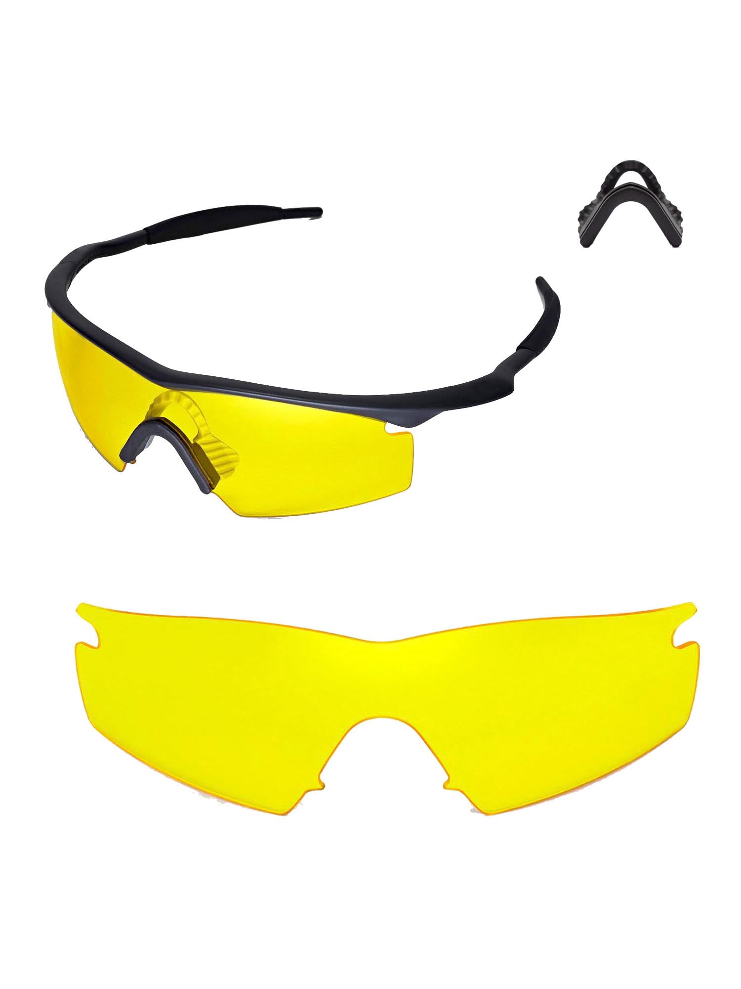 Walleva Polarized Safety Sport Fit Yellow Replacement Lenses For