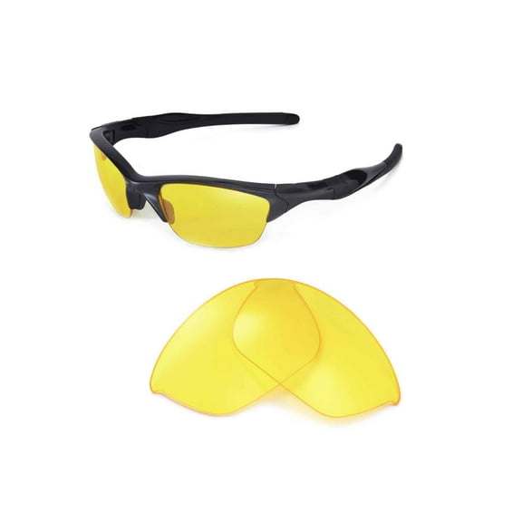 Walleva Yellow Replacement Lenses for Oakley Half Jacket 2.0 Sunglasses