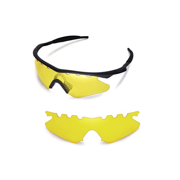 Walleva Yellow Vented Replacement Lenses For Oakley M Frame Heater Sunglasses