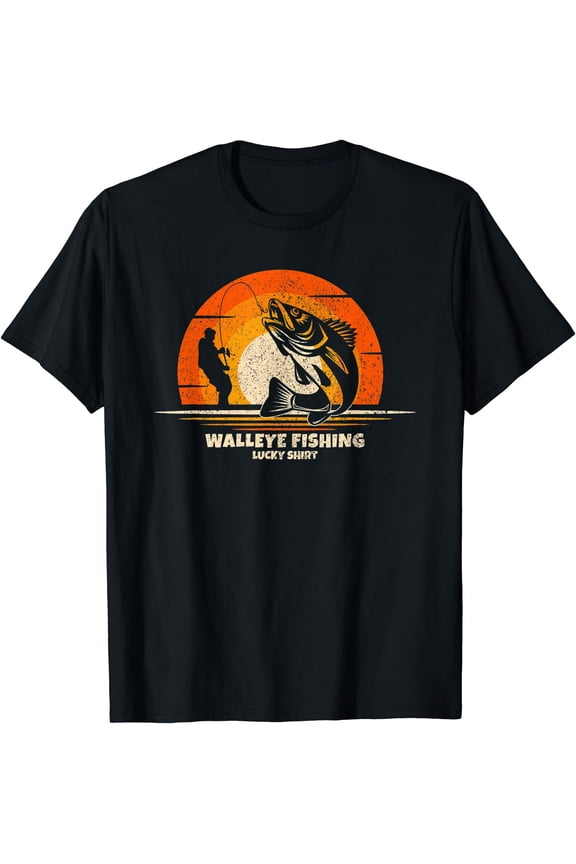 Walleye Fisherman Lucky Charm Walleye Fishing T-Shirt