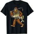 thumbnail image 1 of Walleye Fishing Sauger Hunting Bigfoot Fishermen T-Shirt, 1 of 5