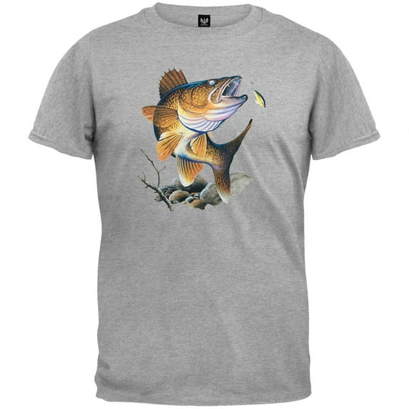 Walleye Heather Gray T-Shirt