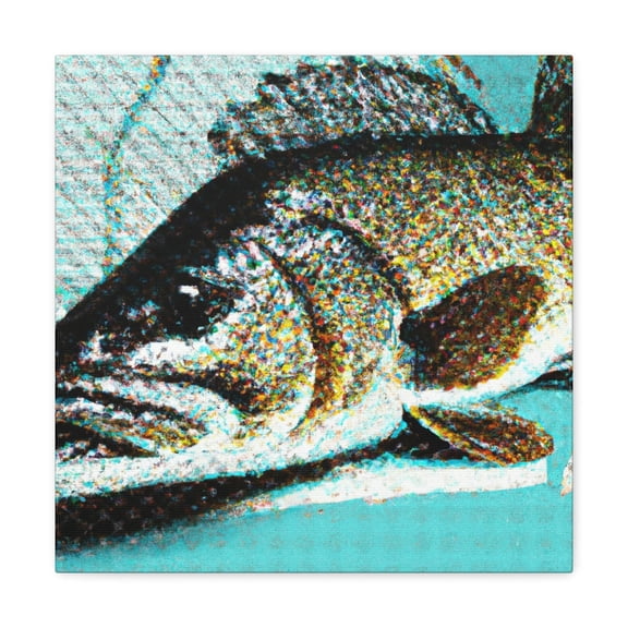 Walleye in Pointillism - Canvas