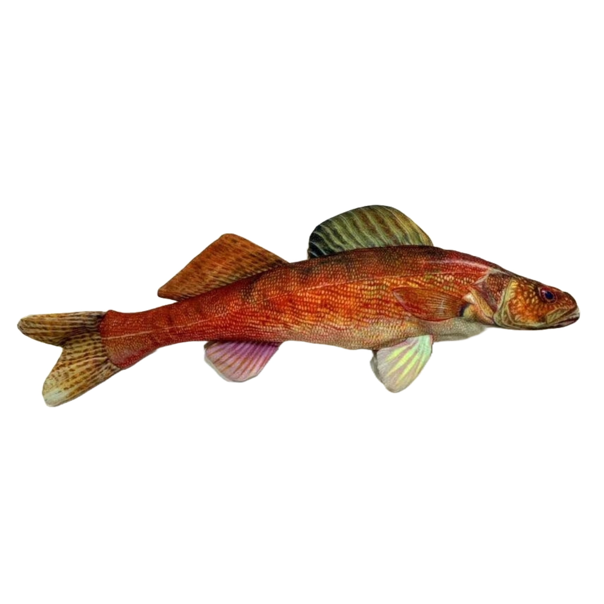 Original Walleye Fish Targets - Includes 4 Hooks and Flies, Sized 4
