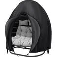 thumbnail image 1 of Egg Chair Cover,Patio Extra Large Double Egg Chair Cover for Outdoor Furniture, Heavy Duty Swing Hanging Egg Chair Cover Waterproof, Dust-Proof,7.87" x 9.84" x 1.97",Black, 1 of 6