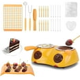 thumbnail image 1 of Wallfire Electric Chocolate Melting Pot, Melting Pot Chocolate Fondue Melting Machine With Double Pot Kitchen,Candy Melts Candy And Chocolate Melting Pot,Yellow, 1 of 7