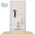 thumbnail image 1 of Wallfire Reinforced Cat Screen Door, Heavy Duty Pets Proof Screen Door with Bilateral Zipper, Prevent Dogs Cats Running Out from Home, Bedroom, Living Room, Kitchen Patio Door,35.5X82,White, 1 of 7