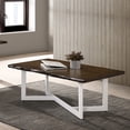 thumbnail image 1 of Furniture of America Krestian Contemporary Wood Coffee Table in Oak and White, 1 of 6