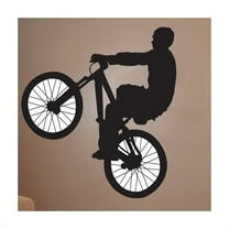 Wallhogs BMX Silhouette III Cutout Wall Decal