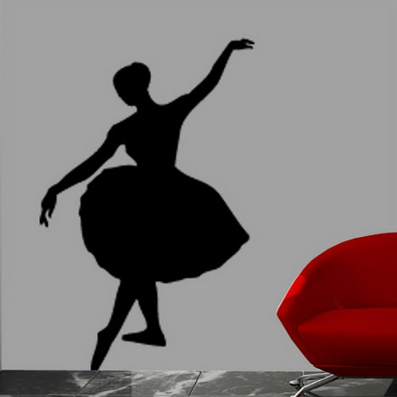 Wallhogs Ballerina Silhouette Cutout Wall Decal