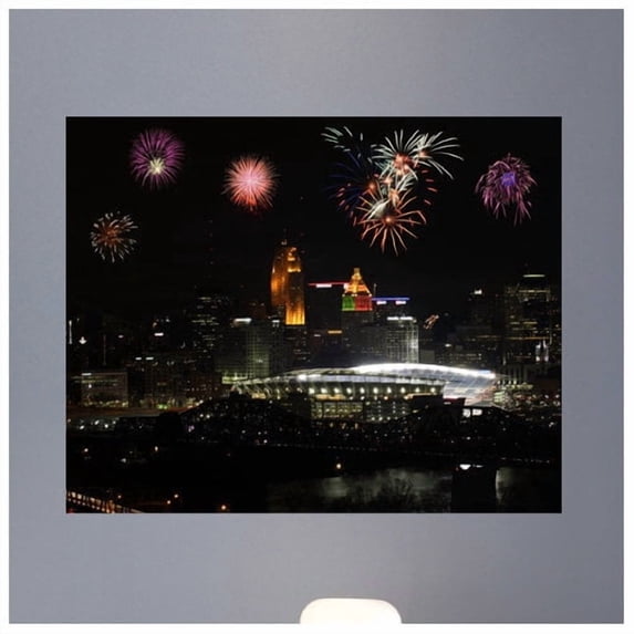 Wallhogs Batie Paul Stadium with Fireworks Wall Mural