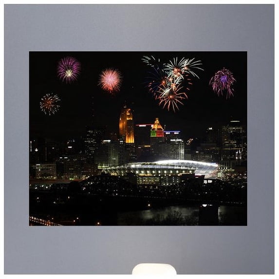 Wallhogs Batie Paul Stadium with Fireworks Wall Mural