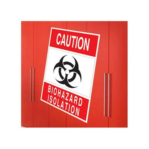 Wallhogs Biohazard Isolation Sign Wall Decal