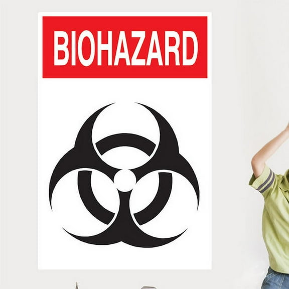Wallhogs Biohazard Sign Wall Decal