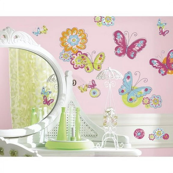 Wallhogs Brushwork Butterfly Wall Decal