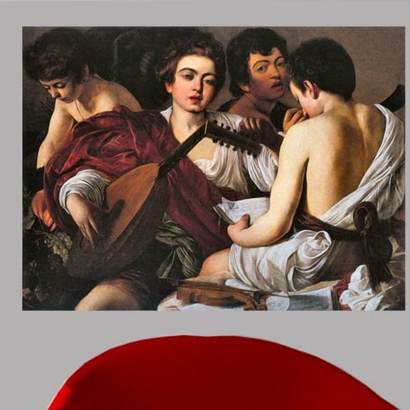 Wallhogs Caravaggio Musicians (1595) Wall Mural