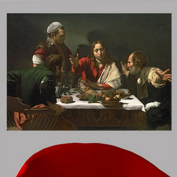 Wallhogs Caravaggio The Supper at Emmaus (1601) Poster Wall Mural