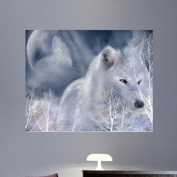 Wallhogs Cavalaris White Wolf Wall Mural