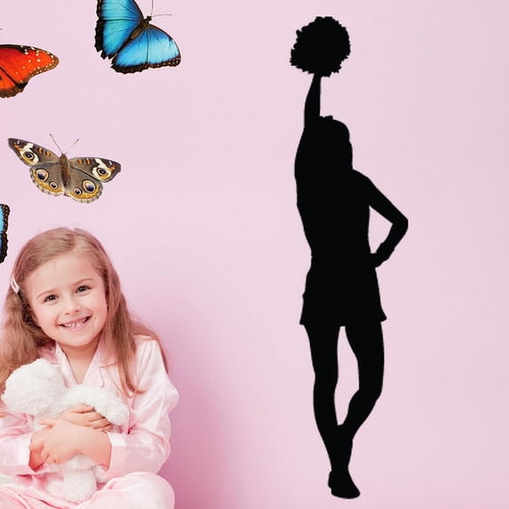 Wallhogs Cheerleader II Silhouette Cutout Wall Decal