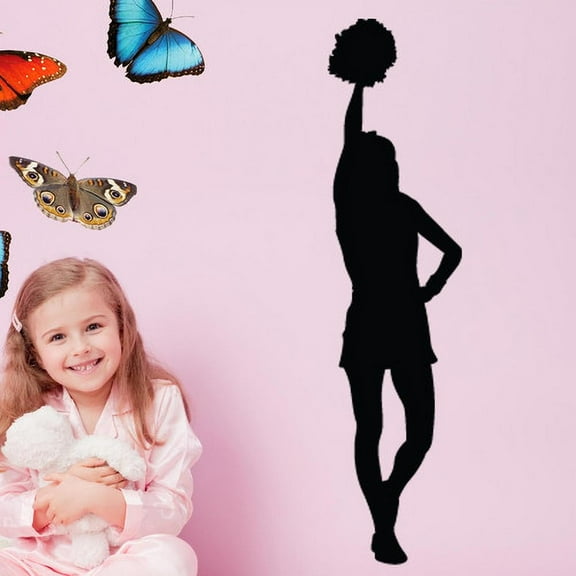 Wallhogs Cheerleader II Silhouette Cutout Wall Decal