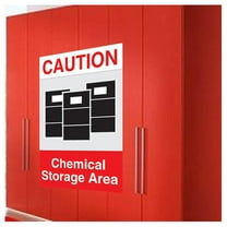 Wallhogs Chemical Storage Sign Wall Mural