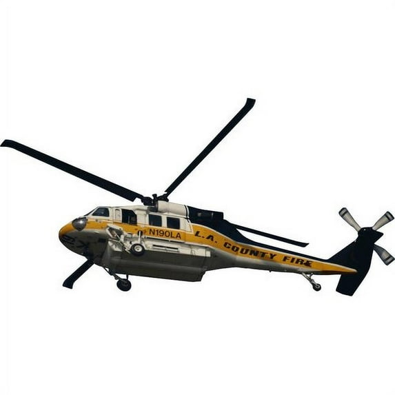Wallhogs Chibi LACoFD Copter 19 II Cutout Wall Decal