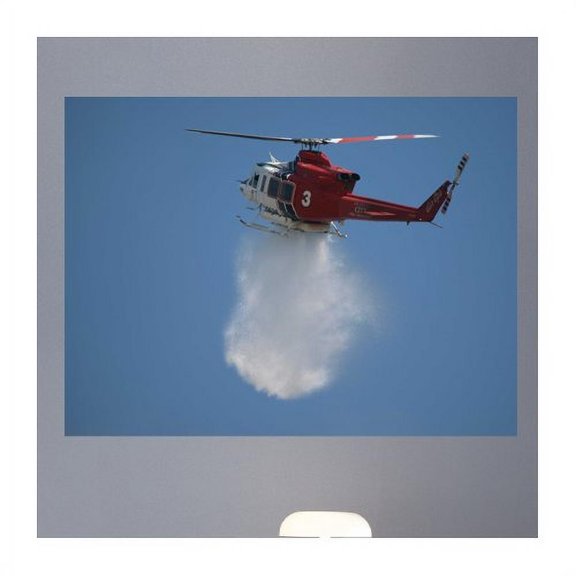 Wallhogs Chibi LAFD Fire 3 Water Drop Glossy Wall Mural