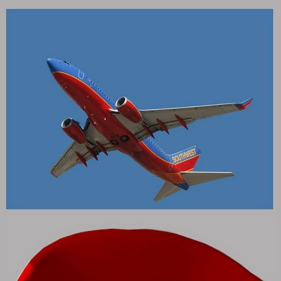 Wallhogs Chibi Southwest 737 Flyover Wall Mural