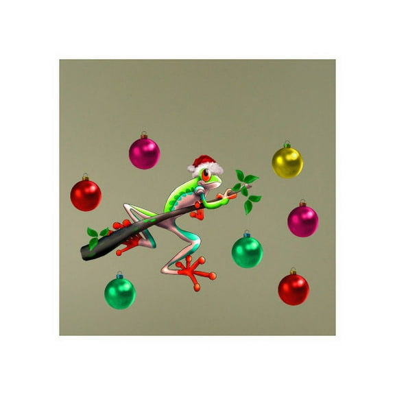 Wallhogs Christmas Frog Cutout Wall Decal