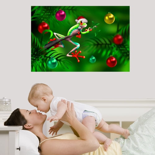 Wallhogs Christmas Frog II Glossy Poster