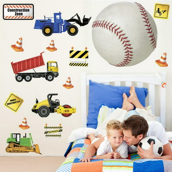 Wallhogs Construction Heavy Equipment Wall Decal