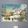 thumbnail image 1 of Wallhogs Currier and Ives Bringing Home The Logs (18th) Wall Mural, 1 of 2