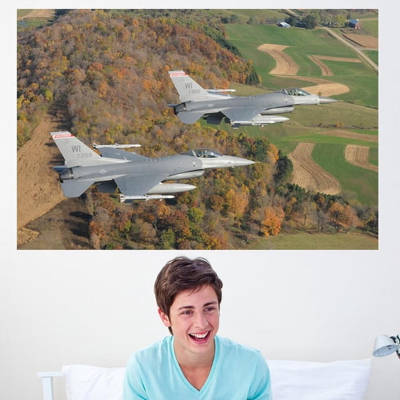 Wallhogs Dual F-16' Fighting Falcons Wall Mural