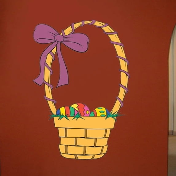 Wallhogs Easter Basket Cutout Wall Decal
