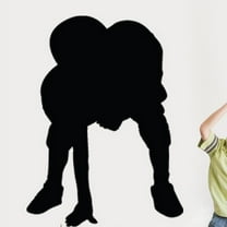 Wallhogs Football Player Stance Silhouette Cutout Wall Decal
