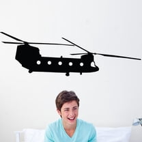 Wallhogs Haynes Silhouette Helicopter XII Cutout Wall Decal