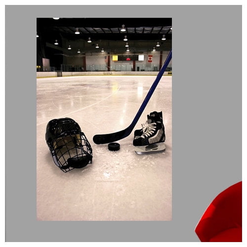 Wallhogs Hockey Equipment II Glossy Wall Mural