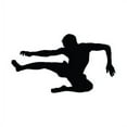 thumbnail image 1 of Wallhogs Martial Arts Flying Kick Silhouette Cutout Wall Decal, 1 of 2