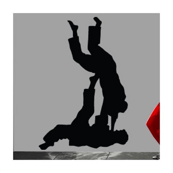 Wallhogs Martial Arts Throwing II Silhouette Cutout Wall Decal