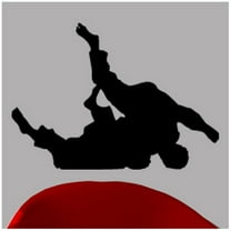 Wallhogs Martial Arts Throwing Silhouette Cutout Wall Decal