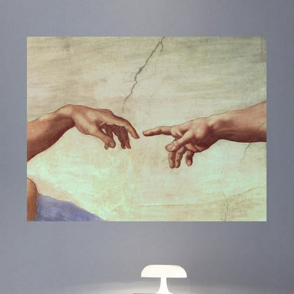 Wallhogs Michelangelo Hands of God and Adam (1511) Poster Wall Mural