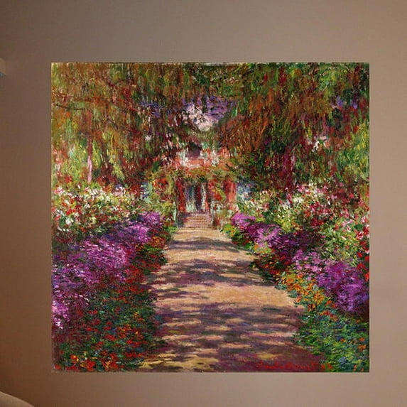 Wallhogs Monet A Pathway in Monet's Garden (1902) Poster Wall Mural