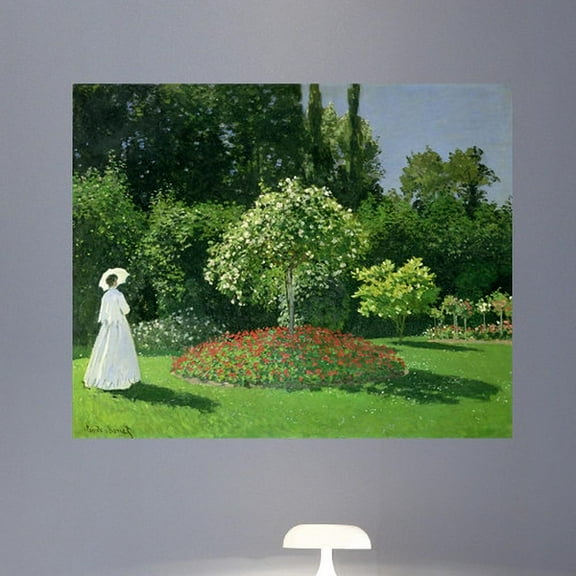 Wallhogs Monet Jeanne Marie Lecadre in the Garden (1866) Wall Mural