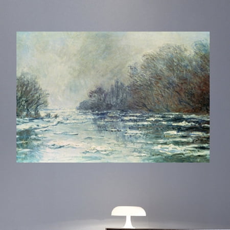 Wallhogs Monet The Break Up at Vetheuil (1883) Wall Mural