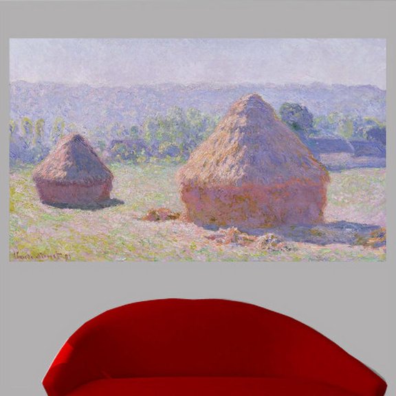 Wallhogs Monet The Haystacks (1891) Poster Wall Mural
