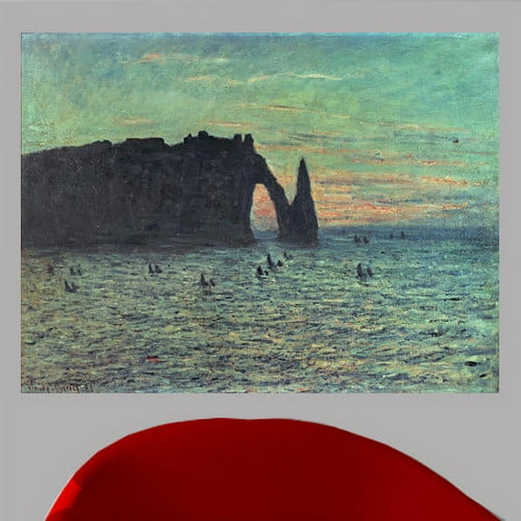 Wallhogs Monet The Hollow Needle at Etretat (1883) Poster Wall Mural